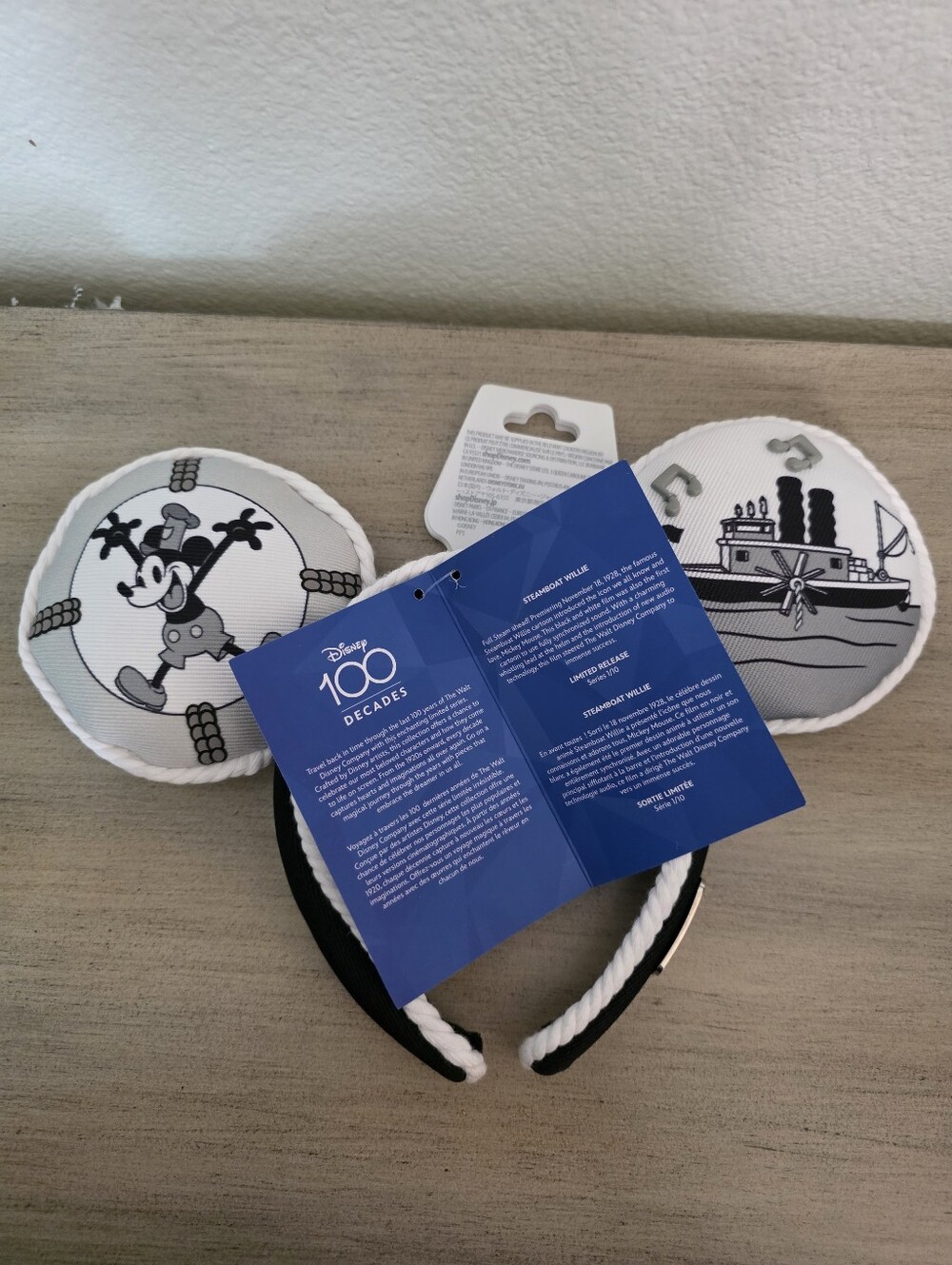 Disney Steamboat WILLIE MOUSE EARS NWT - Picture 4 of 6